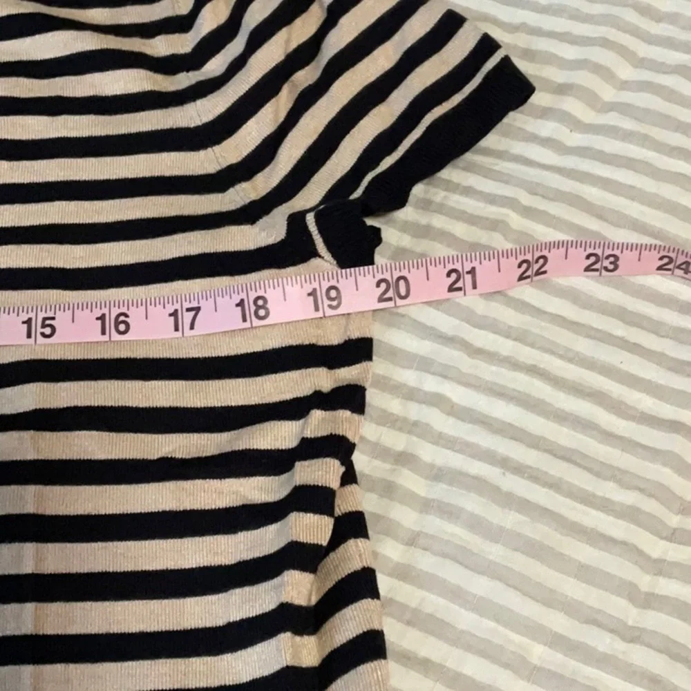 Premise Striped Short Sleeve Sweater Large - Picture 3 of 6